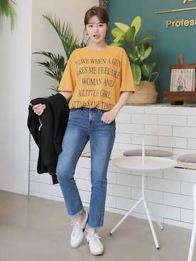 「HOTPING（ホッピン）のアイテム（パンツ）」を使った、HOTPINGさん（レディース・163cm）の春コーディネート