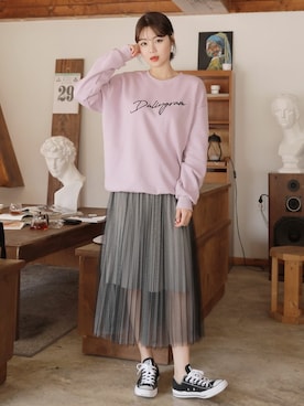 「HOTPING（ホッピン）のアイテム（トップス）」を使った、HOTPINGさん（レディース・163cm）の春コーディネート