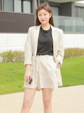 「HOTPING（ホッピン）のアイテム（その他アウター）」を使った、HOTPINGさん（レディース・163cm）の春コーディネート