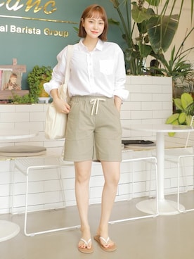 「HOTPING（ホッピン）のアイテム（シューズ）」を使った、HOTPINGさん（レディース・163cm）の夏コーディネート