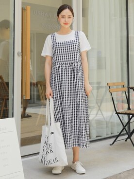 「HOTPING（ホッピン）のアイテム（バッグ）」を使った、HOTPINGさん（レディース・163cm）の夏コーディネート
