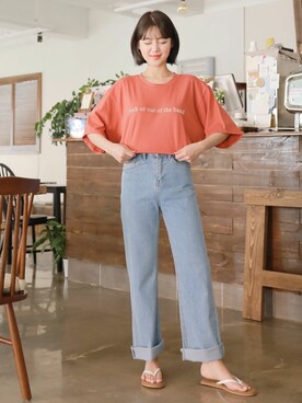 「HOTPING（ホッピン）のアイテム（シューズ）」を使った、HOTPINGさん（レディース・163cm）の夏コーディネート