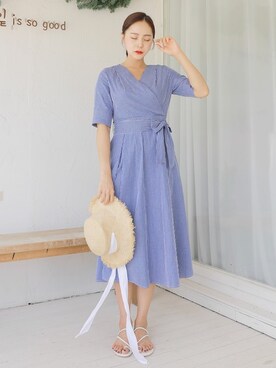 「hotping」｜「アイテム（ワンピース/ドレス）」を使った、HOTPINGさん（レディース・163cm）の夏コーディネート
