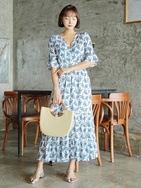 「HOTPING（ホッピン）のアイテム（シューズ）」を使った、HOTPINGさん（レディース・163cm）の夏コーディネート