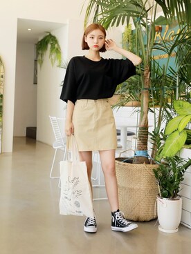「5色展開」｜HOTPINGさん（レディース・163cm）の夏コーディネート