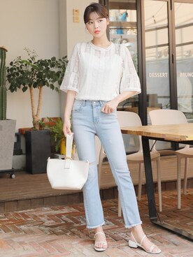 「HOTPING（ホッピン）のアイテム（シューズ）」を使った、HOTPINGさん（レディース・163cm）の夏コーディネート