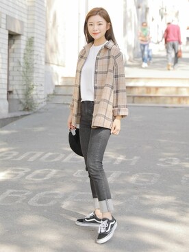 「HOTPING（ホッピン）のアイテム（シャツ/ブラウス）」を使った、HOTPINGさん（レディース・163cm）の秋コーディネート