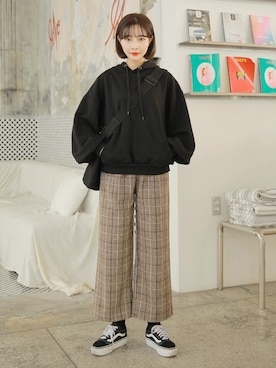 「HOTPING（ホッピン）のアイテム（パンツ）」を使った、HOTPINGさん（レディース・163cm）の秋コーディネート