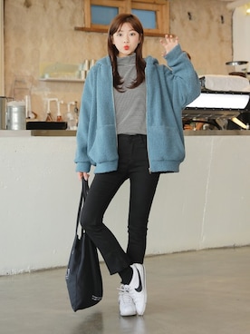 「HOTPING（ホッピン）のアイテム（トップス）」を使った、HOTPINGさん（レディース・163cm）の秋コーディネート