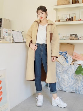 「HOTPING（ホッピン）のアイテム（ジャケット/アウター）」を使った、HOTPINGさん（レディース・163cm）の冬コーディネート