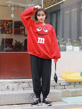 「HOTPING（ホッピン）のアイテム（パンツ）」を使った、HOTPINGさん（レディース・163cm）の冬コーディネート