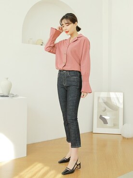 「HOTPING（ホッピン）のアイテム（パンツ）」を使った、HOTPINGさん（レディース・163cm）の冬コーディネート