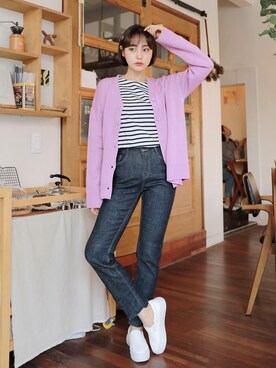 「HOTPING（ホッピン）のアイテム（カーディガン/ボレロ）」を使った、HOTPINGさん（レディース・163cm）の春コーディネート