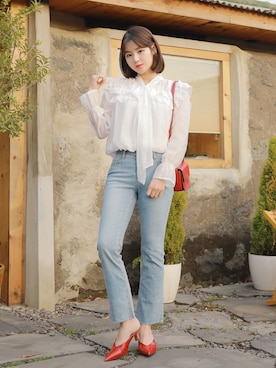 「HOTPING（ホッピン）のアイテム（パンツ）」を使った、HOTPINGさん（レディース・163cm）の春コーディネート