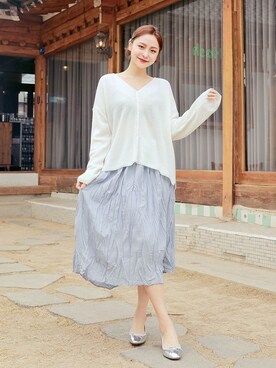「HOTPING（ホッピン）のアイテム（カーディガン/ボレロ）」を使った、HOTPINGさん（レディース・163cm）の春コーディネート
