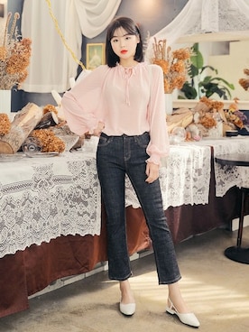 「HOTPING（ホッピン）のアイテム（パンツ）」を使った、HOTPINGさん（レディース・163cm）の春コーディネート