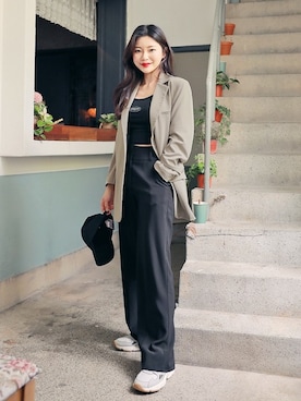 「HOTPING（ホッピン）のアイテム（その他アウター）」を使った、HOTPINGさん（レディース・163cm）の春コーディネート