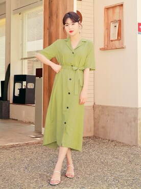 「hotping」｜「アイテム（ワンピース/ドレス）」を使った、HOTPINGさん（レディース・163cm）の春コーディネート