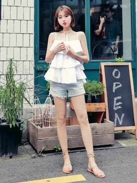「HOTPING（ホッピン）のアイテム」を使った、HOTPINGさん（レディース・163cm）の夏コーディネート