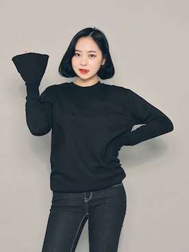 「オルチャンファッション」｜「アイテム（スウェット）」を使った、HOTPINGさん（レディース・163cm）の秋コーディネート