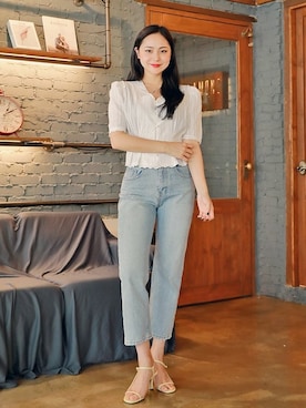 「HOTPING（ホッピン）のアイテム（トップス）」を使った、HOTPINGさん（レディース・163cm）の夏コーディネート