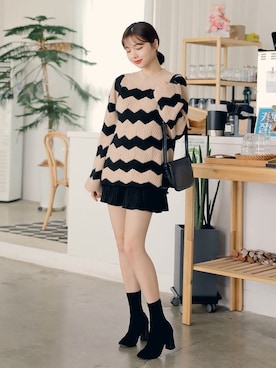 「HOTPING（ホッピン）のアイテム」を使った、HOTPINGさん（レディース・163cm）の秋コーディネート