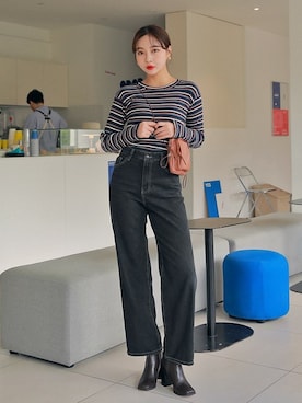 「HOTPING（ホッピン）のアイテム（トップス）」を使った、HOTPINGさん（レディース・163cm）の秋コーディネート