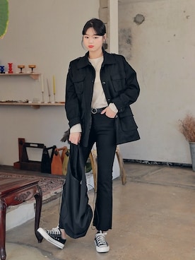 「HOTPING（ホッピン）のアイテム（ジャケット/アウター）」を使った、HOTPINGさん（レディース・163cm）の秋コーディネート