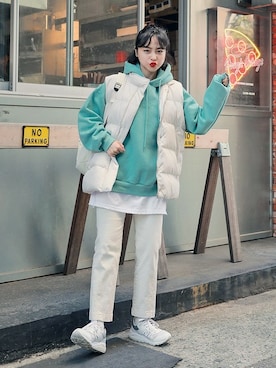 「HOTPING（ホッピン）のアイテム」を使った、HOTPINGさん（レディース・163cm）の冬コーディネート