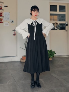 「HOTPING（ホッピン）のアイテム（シャツ/ブラウス）」を使った、HOTPINGさん（レディース・163cm）の冬コーディネート