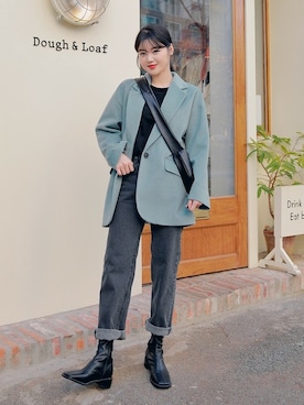 「HOTPING（ホッピン）のアイテム（ジャケット/アウター）」を使った、HOTPINGさん（レディース・163cm）の冬コーディネート