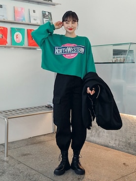 「HOTPING（ホッピン）のアイテム（トップス）」を使った、HOTPINGさん（レディース・163cm）の冬コーディネート