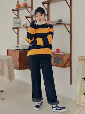 「HOTPING（ホッピン）のアイテム（トップス）」を使った、HOTPINGさん（レディース・163cm）の冬コーディネート