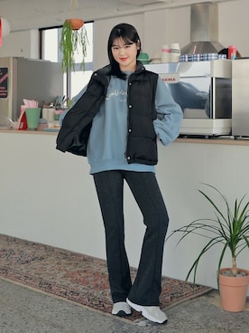 「HOTPING（ホッピン）のアイテム（その他パンツ）」を使った、HOTPINGさん（レディース・163cm）の冬コーディネート