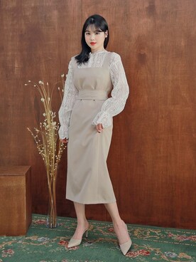 「hotping」｜「アイテム（ワンピース/ドレス）」を使った、HOTPINGさん（レディース・163cm）の冬コーディネート