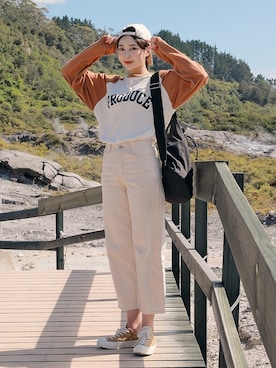 「HOTPING（ホッピン）のアイテム（トップス）」を使った、HOTPINGさん（レディース・163cm）の春コーディネート