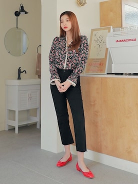 「HOTPING（ホッピン）のアイテム（パンツ）」を使った、HOTPINGさん（レディース・163cm）の春コーディネート