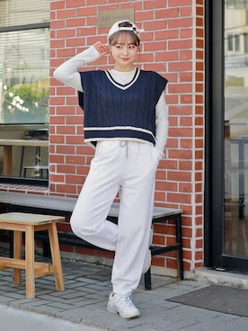 「HOTPING（ホッピン）のアイテム（その他パンツ）」を使った、HOTPINGさん（レディース・163cm）の春コーディネート