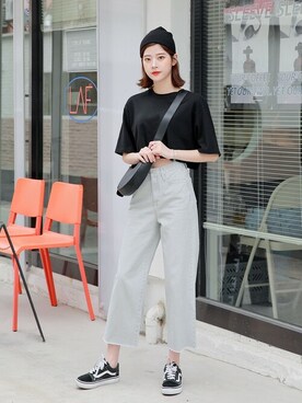 「HOTPING（ホッピン）のアイテム（その他パンツ）」を使った、HOTPINGさん（レディース・163cm）の夏コーディネート