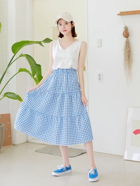 「HOTPING（ホッピン）のアイテム」を使った、HOTPINGさん（レディース・163cm）の夏コーディネート