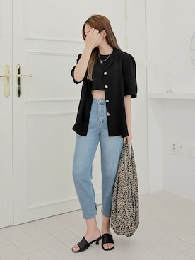 「HOTPING（ホッピン）のアイテム（シャツ/ブラウス）」を使った、HOTPINGさん（レディース・163cm）の夏コーディネート