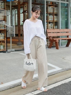 「HOTPING（ホッピン）のアイテム（トップス）」を使った、HOTPINGさん（レディース・163cm）の夏コーディネート