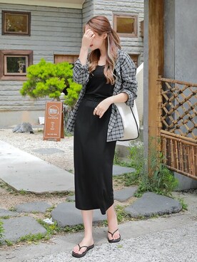 「HOTPING（ホッピン）のアイテム」を使った、HOTPINGさん（レディース・163cm）の夏コーディネート