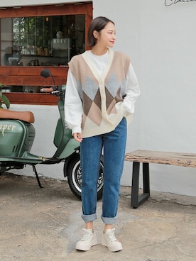 「HOTPING（ホッピン）のアイテム（トップス）」を使った、HOTPINGさん（レディース・163cm）の秋コーディネート