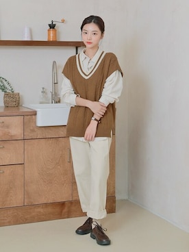 「HOTPING（ホッピン）のアイテム（トップス）」を使った、HOTPINGさん（レディース・163cm）の秋コーディネート