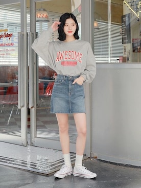 「HOTPING（ホッピン）のアイテム（トップス）」を使った、HOTPINGさん（レディース・163cm）の秋コーディネート