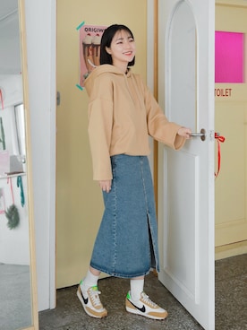 「HOTPING（ホッピン）のアイテム（トップス）」を使った、HOTPINGさん（レディース・163cm）の秋コーディネート