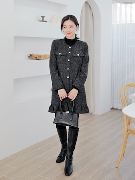 「HOTPING（ホッピン）のアイテム（ジャケット/アウター）」を使った、HOTPINGさん（レディース・163cm）の冬コーディネート