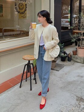 「HOTPING（ホッピン）のアイテム（ジャケット/アウター）」を使った、HOTPINGさん（レディース・163cm）の冬コーディネート