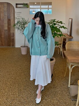 「HOTPING（ホッピン）のアイテム（カーディガン/ボレロ）」を使った、HOTPINGさん（レディース・163cm）の冬コーディネート